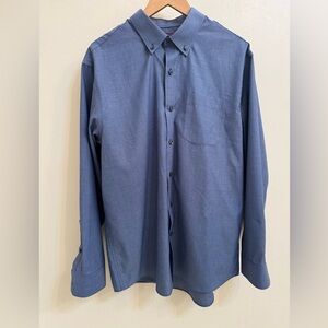 Crisp Blue Men’s Dress Shirt